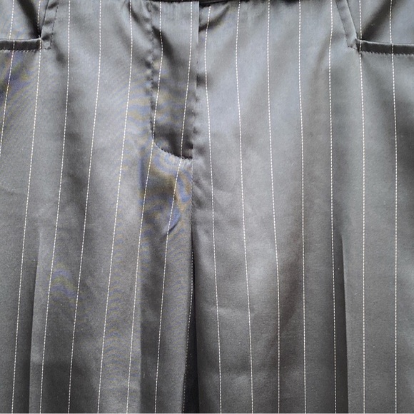 𝅺$10$ add on RK ZORA WOMEN'S SATIN PINSTRIPE GENTLEMEN'S style trouser pants - Picture 6 of 8
